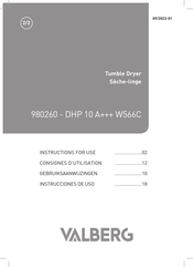VALBERG DHP 10 A+++ W566C Consignes D'utilisation