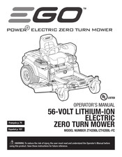 Ego Power+ ZT4200L-FC Mode D'emploi