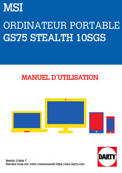 MSI GS75 STEALTH 10SGS Manuel D'utilisation