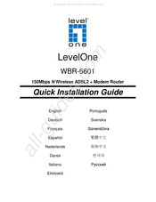 LevelOne WBR-6601 Guide D'installation Rapide