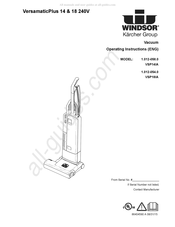 Kärcher Windsor VersamaticPlus 14 240V Manuel D'instructions