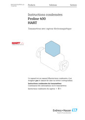 Endress+Hauser Proline 400 HART Instructions Condensées