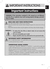 Smeg BLC01 Instructions Importantes