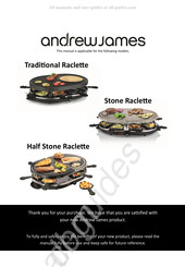 Andrew James Half Stone Raclette Manuel D'instructions