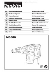 Makita M8600 Manuel D'instructions