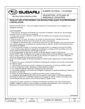 Subaru L101SFN000 Instructions D'installation