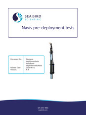 Sea-Bird Scientific NAVIS Mode D'emploi