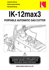 Koike Sanso Kogyo IK-12max3 Manuel D'instructions