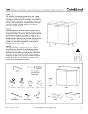 Crate&Barrel Tate Instructions De Montage