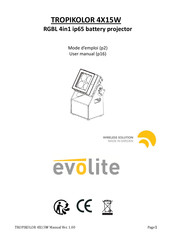 Evolite TROPIKOLOR 4X15W Mode D'emploi