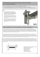 Eco Touchbar EPN 2000 III Notice De Montage