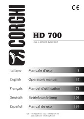 Corghi HD 700 Manuel D'utilisation