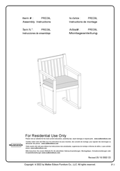 Walker Edison PREO9L Instructions De Montage