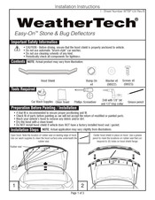 WeatherTech 50279 Instructions D'installation