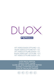 Fermax DUOX CITYLINE 1-2 L Guide De Mise En Marche Rapide