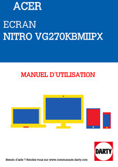 Acer NITRO VG270KBMIIPX Guide Utilisateur
