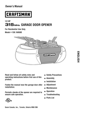 Craftsman 139.18458D Manuel D'instructions