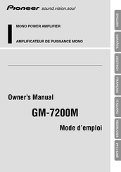 Pioneer GM-7200M Mode D'emploi