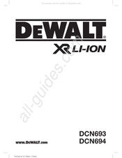 DeWalt XR DCN693 Traduction De La Notice D'instructions Originale