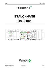 Valmet dametric RMS-RS1 Mode D'emploi