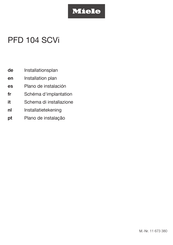 Miele PFD 104 SCVi XXL Schéma D'implantation
