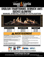 Grand Canyon Gas Logs LDBT48L-EP Manuel D'installation Et D'utilisation