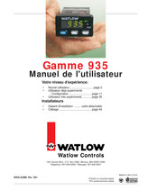 Watlow 935 Serie Manuel De L'utilisateur