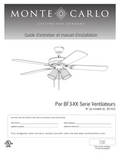 Monte Carlo Fan Company AC-552 Guide D'entretien Et Manuel D'installation