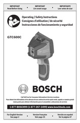 Bosch GTC600C Consignes D'utilisation/De Sécurité