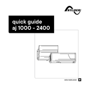 Studer AJ 2100-12 Guide Rapide