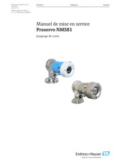 Endress+Hauser Proservo NMS81 Manuel De Mise En Service