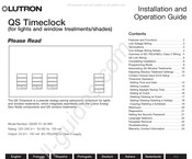 Lutron QS Timeclock Guide D'installation Et D'utilisation