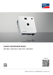 SMA SUNNY HIGHPOWER PEAK3 SHP 125-US-20 Notice Résumée