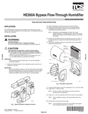 TCS HE260A Instructions D'installation