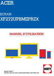 Acer XF272UPBMIIPRZX Guide Utilisateur