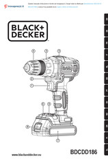 Black & Decker BDCDD186 Mode D'emploi