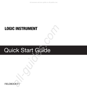 Logic Instrument FIELDBOOK F1 Guide De Démarrage Rapide