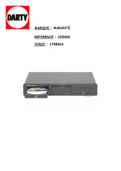 Marantz CD5400 Mode D'emploi