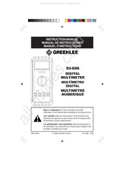 Greenlee 93-606 Manuel D'instructions