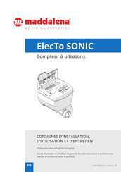 Maddalena ElecTo SONIC Consignes D'installation, D'utilisation Et D'entretien