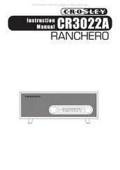 Crosley RANCHERO CR3022A Manuel D'instructions