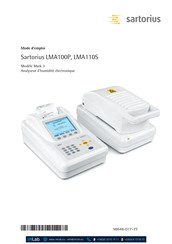 Sartorius LMA100P Mode D'emploi