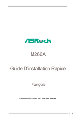 ASROCK M266A Guide D'installation Rapide