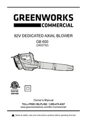 GreenWorks Commercial GB 600 Guide D'utilisation