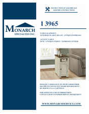 Monarch Specialties I 3965 Instructions D'assemblage