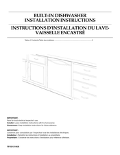 Amana ADB2500AWW3 Instructions D'installation