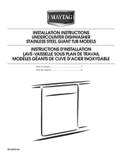 Maytag MDB7759AWS4 Instructions D'installation