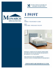 Monarch Specialties I 5919T Instructions D'assemblage