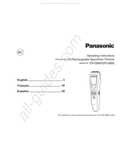 Panasonic ER-GB60 Manuel D'instructions