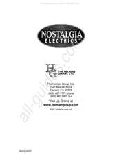 Nostalgia Electrics DELUXE CHM-915 Mode D'emploi
